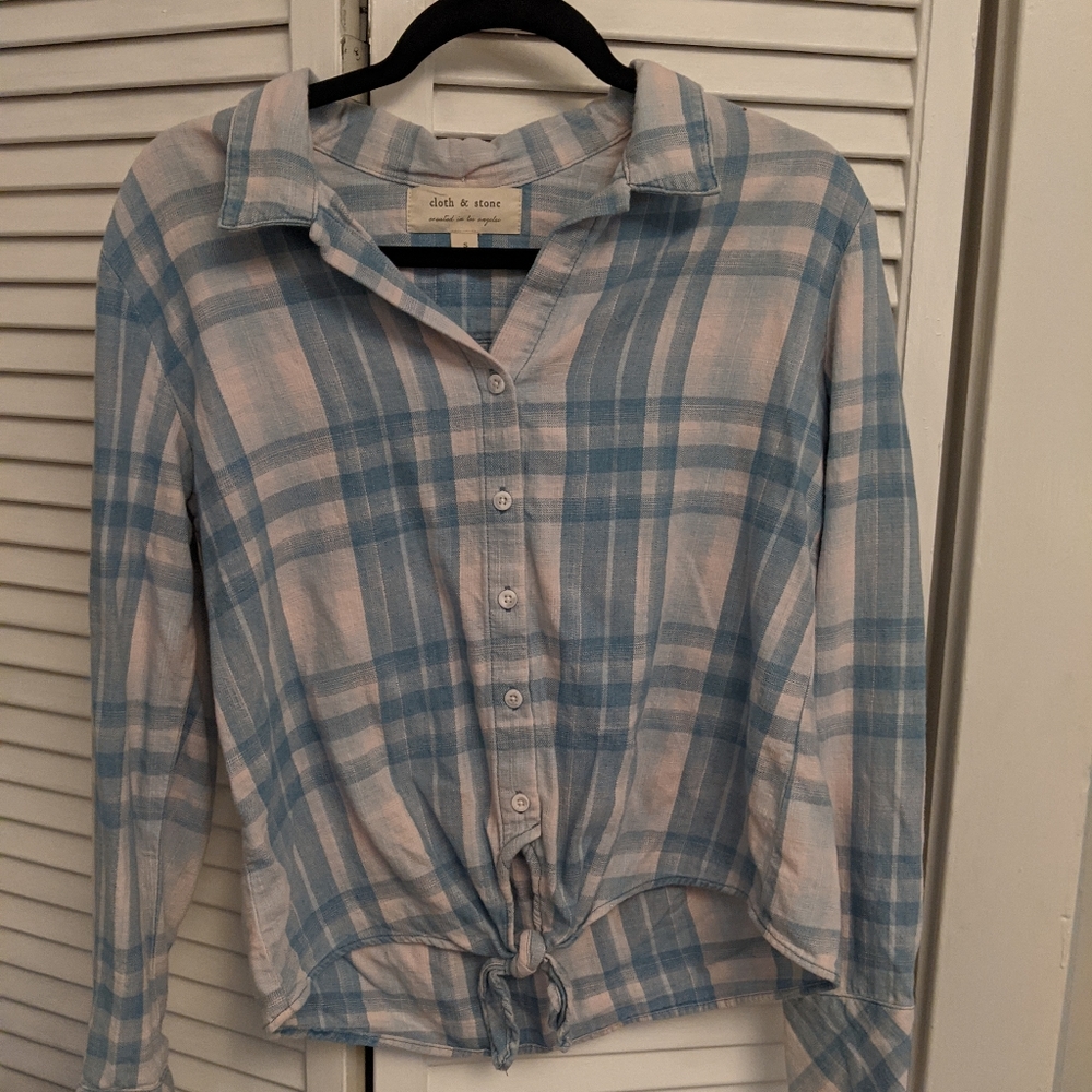 Anthropologie Cloth and Stone Plaid shirt